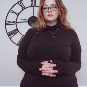 MOTIVE... Gray Turtleneck Sweater Size L